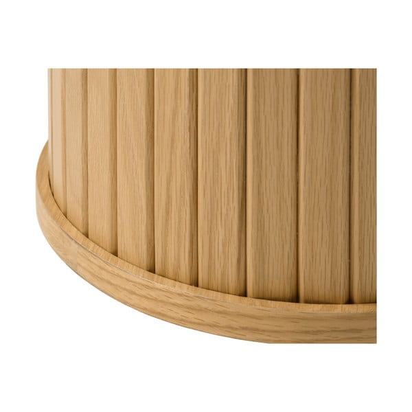Okrogla mizica v hrastovem dekorju ø 90 cm Nola – Unique Furniture-image-2
