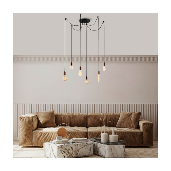 Viseča svetilka v bakreni barvi Kabluni – Opviq lights-image-3