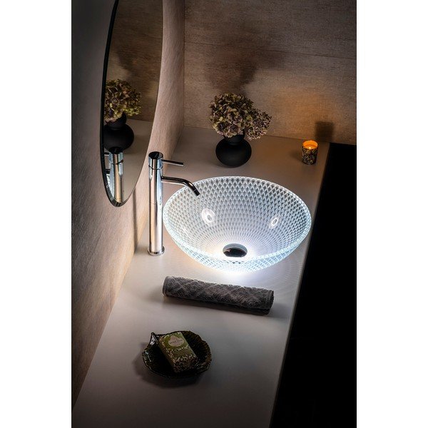 Steklen okrogel umivalnik ø 42 cm Puketa – Sapho-image-1