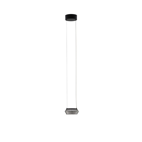 Mat črna steklena LED viseča svetilka ø 14 cm Jailyn – Nova Luce