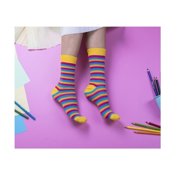 Komplet 2 parov barvnih nogavic Funky Steps Stripe, velikost 35 - 39-image-2