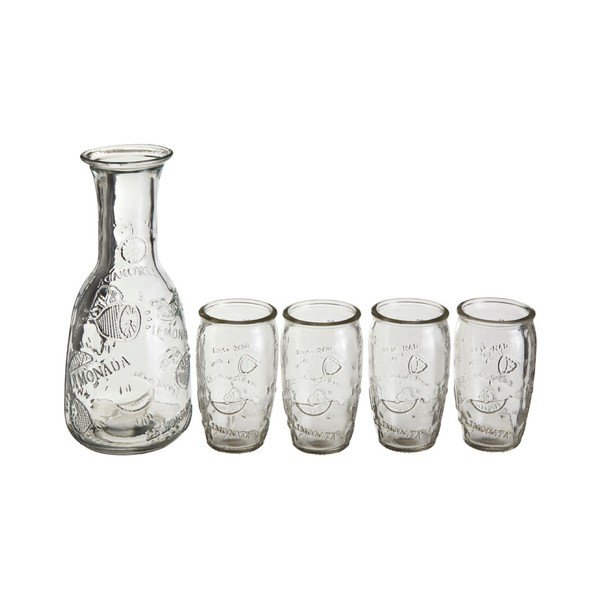 Komplet dekanterja in 4 kozarcev Premier Housewares Embossed-image-3