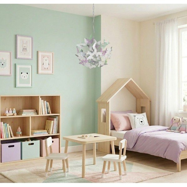 Otroška viseča svetilka s plastičnim senčilom ø 50 cm Butterfly – Reality-image-2