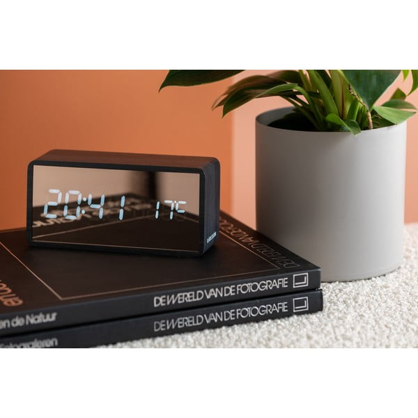 LED budilka iz bakra in temnega lesa Karlsson Mirror-image-1