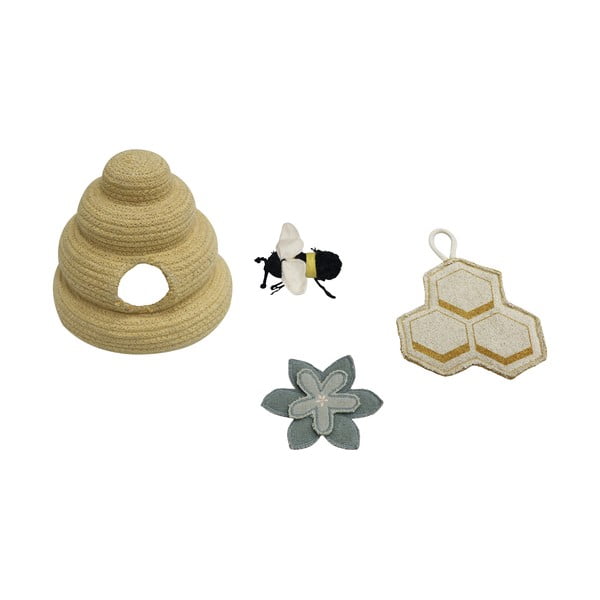 Kremno bela bombažna otroška igralna preproga 90x130 cm Pollination – Lorena Canals-image-4