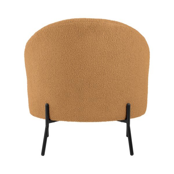 Svetlo rjav fotelj iz tkanine bouclé Noble – Leitmotiv-image-4