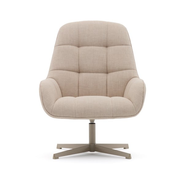 Bež vrtljiv fotelj Jaspe – Kave Home-image-2