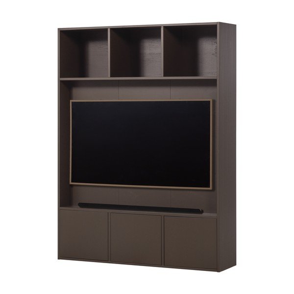 Temno rjav TV komplet iz masivnega bora 160x215x40 cm Meggy – WOOOD