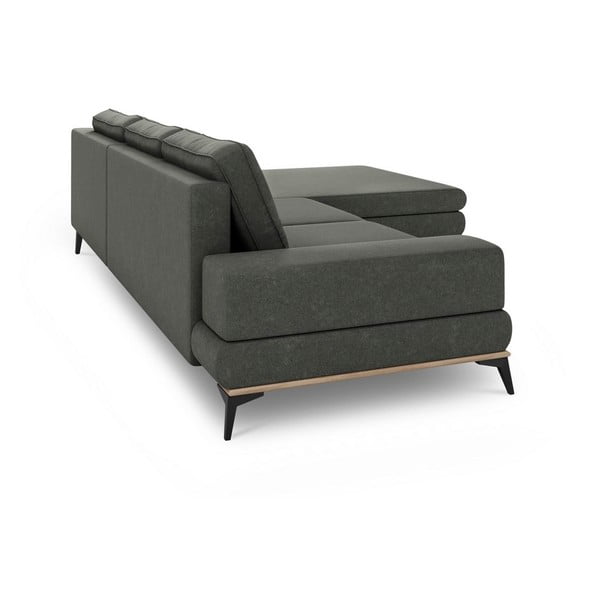 Temno siva sedežna garnitura Windsor & Co Sofas Planet, desni kot-image-4