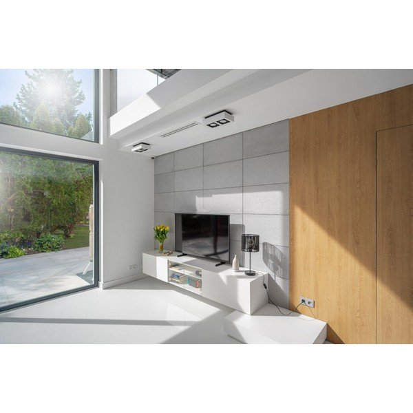 Bela stropna svetilka s kovinskim senčilom 34x18,5 cm Loid – GTV-image-1