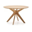 Okrogla jedilna miza z mizno ploščo v hrastovem dekorju ø 120 cm Naanim – Kave Home
