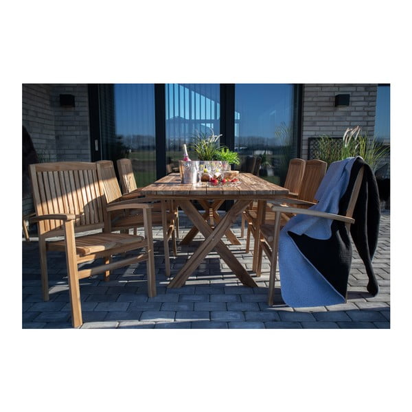 Zunanja jedilna miza iz recikliranega tikovega lesa House Nordic Murcia, dolžina 200 cm-image-1