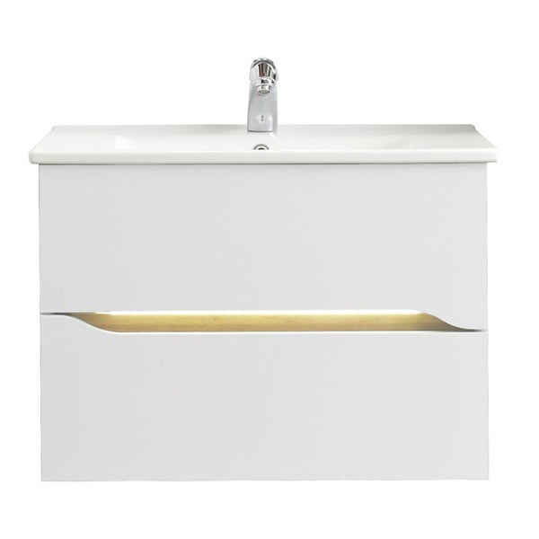 Bela nizka stenska omarica brez umivalnika 72x51 cm Set 857 – Pelipal