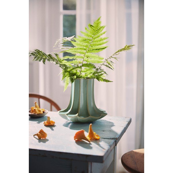 Svetlo zelena keramična vaza (višina 20,5 cm) Kantarel – Kähler Design-image-1