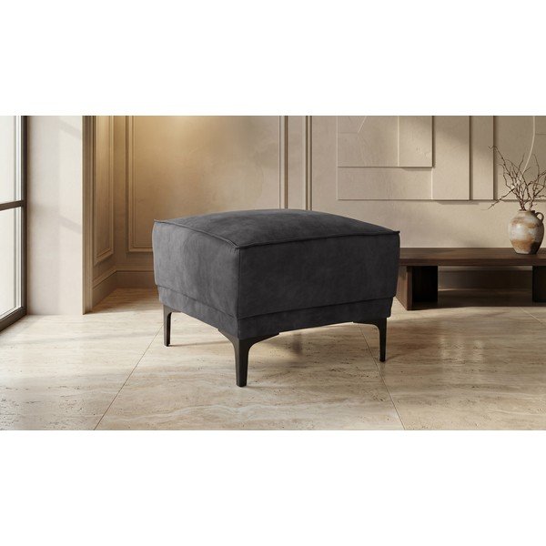 Antracitno siv tabure iz imitacije usnja Copenhagen – Scandic-image-1