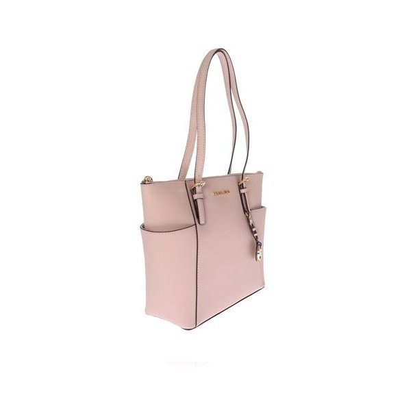 Svetlo rožnata usnjena torbica Michael Kors Jet Set-image-2
