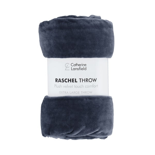 Modro pregrinjalo 200x240 cm Raschel - Catherine Lansfield-image-2