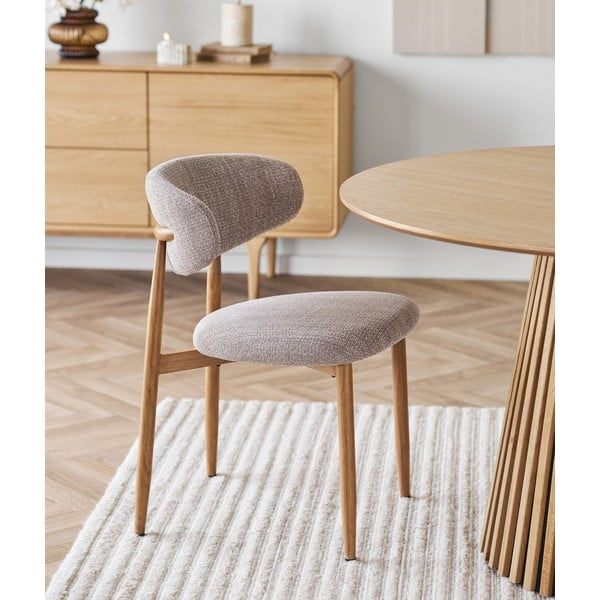Bež/v naravni barvi oblazinjen jedilni stol Levanto – House Nordic-image-1