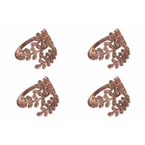 Komplet 4 kovinskih obročkov za serviete Villa d'Este Rose Gold-image-4