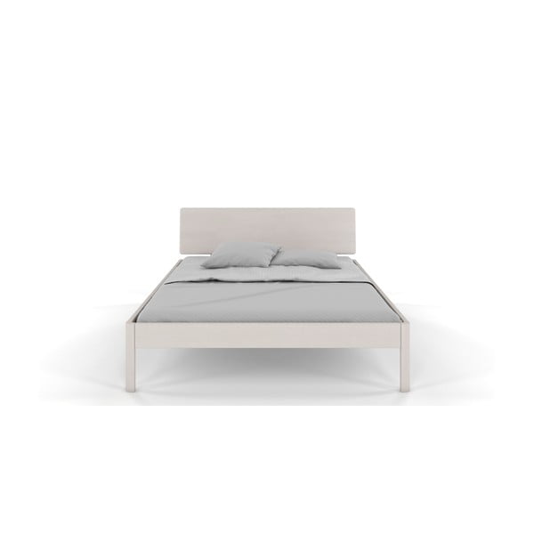 Bela zakonska postelja iz borovega lesa 140x200 cm Ammer - Skandica-image-2