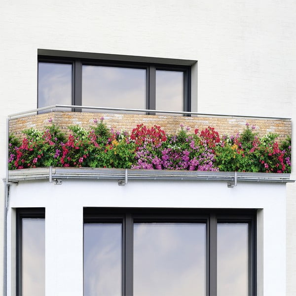 Plastičen balkonski zastor 500x85 cm Flowers – Maximex