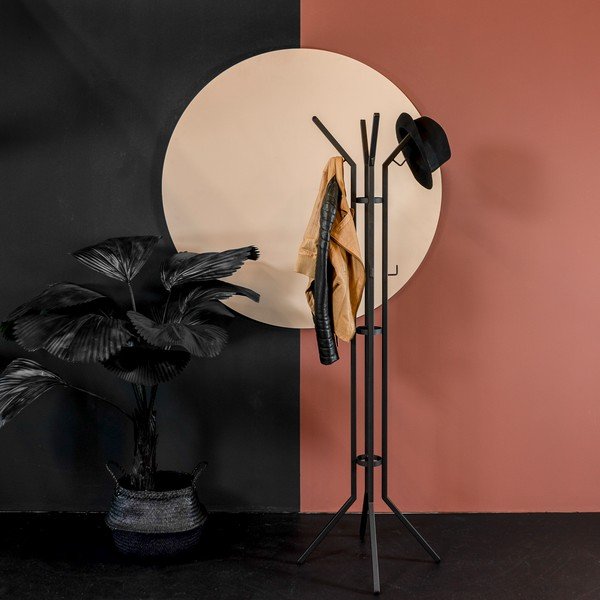 Črn kovinski obešalnik 50x170 cm Jaimy – Spinder Design-image-3