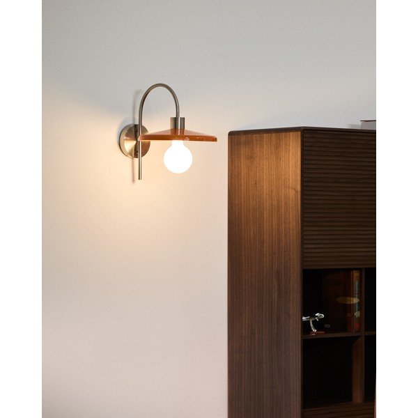 Oranžna stenska svetilka ø 27 cm Nuvira – Kave Home-image-1