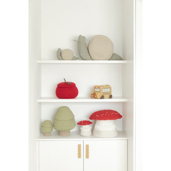 Rdeče-kremno bela tekstilna otroška škatla za shranjevanje ø 38x33 cm Big Mushroom – Lorena Canals-image-4