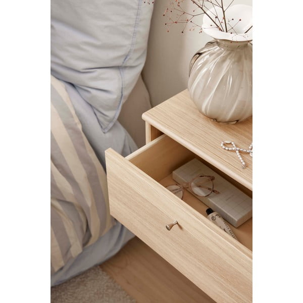 Stenska nočna omarica s policami v hrastovem dekorju Mistral - Hammel Furniture-image-4