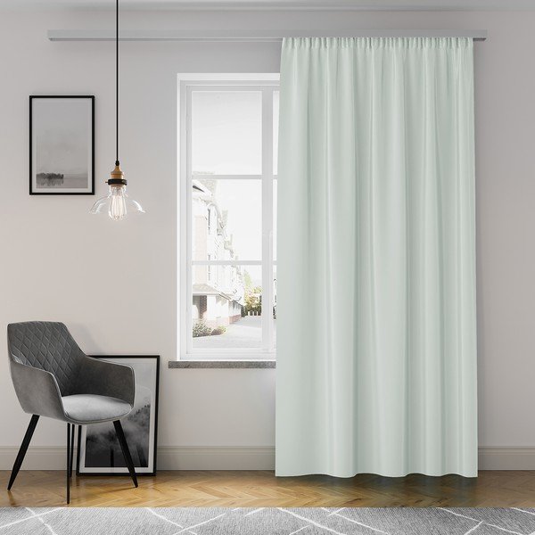 Svetlo siva zavesa AmeliaHome Pleat, 140 x 250 cm-image-1