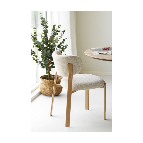 Bel oblazinjen jedilni stol Savina – House Nordic-image-1
