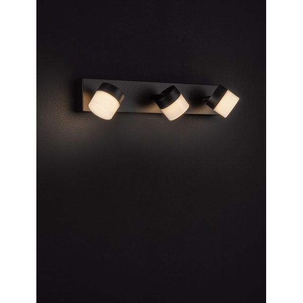 Mat črna aluminijasta LED stenska svetilka Teko – Nova Luce-image-3