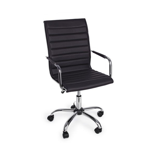 Črn pisarniški stol iz umetnega usnja Perth – Yes Everyday