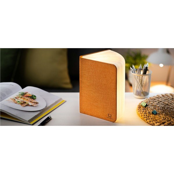 LED namizna svetilka s tekstilnim senčilom (višina 2,5 cm) Harmony – Gingko-image-3