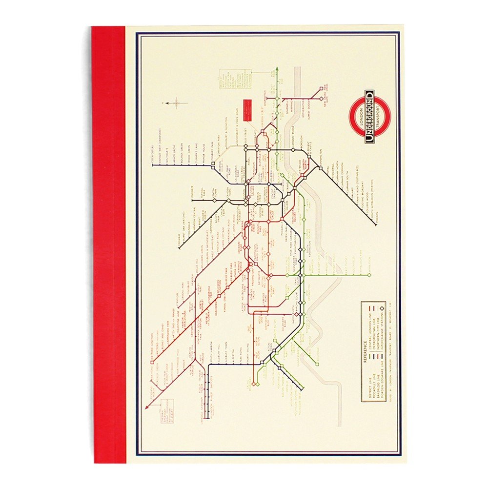 A6 zvezek 60 str. Heritage Tube Map