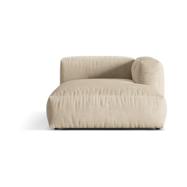 Bež žameten modul za sedežno garnituro (desni kot) Martina – Micadoni 