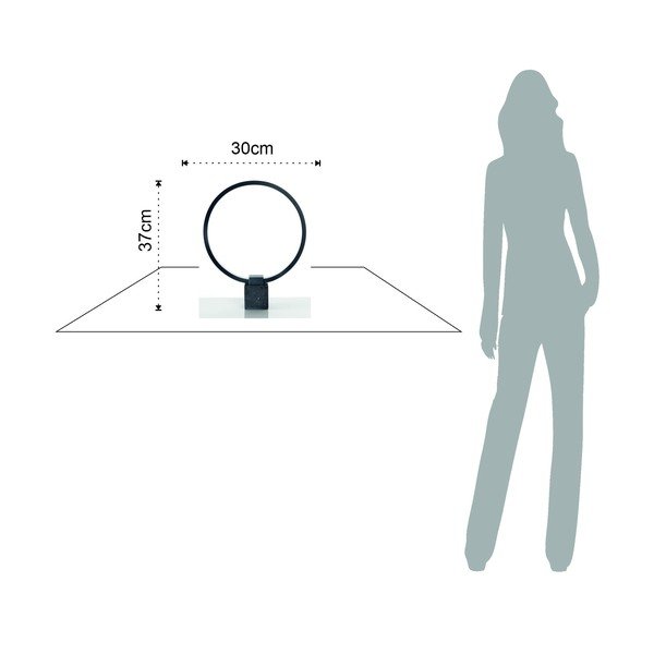 Črna namizna svetilka Tomasucci Ring, višina 37 cm-image-3