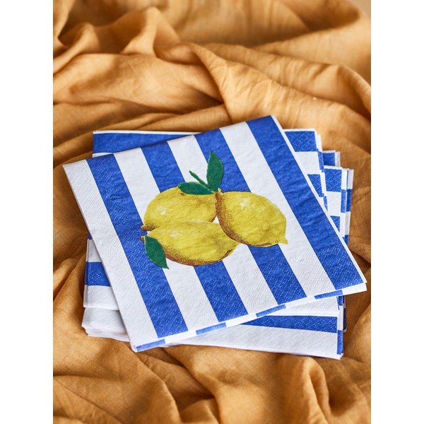 Papirnati prtički v kompletu 20 ks 33x33 cm Limone – Bloomingville-image-1