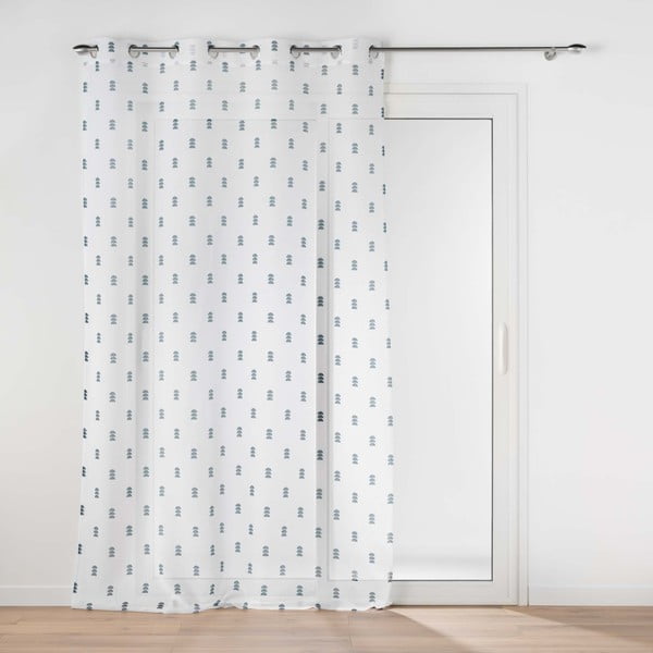 Modro-bela prosojna zavesa iz tančice 140x240 cm Geokid – douceur d'intérieur