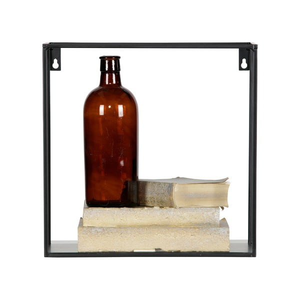 Komplet 2 črnih stenskih polic WOOOD Meert-image-4