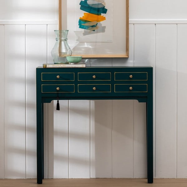 Modra stranska mizica 26x85 cm Diana – Ixia-image-2