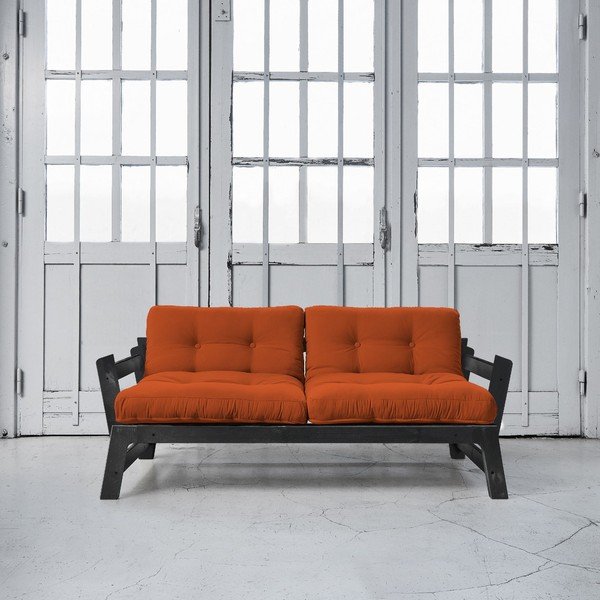 Raztegljiv kavč Karup Step Black/Orange-image-1