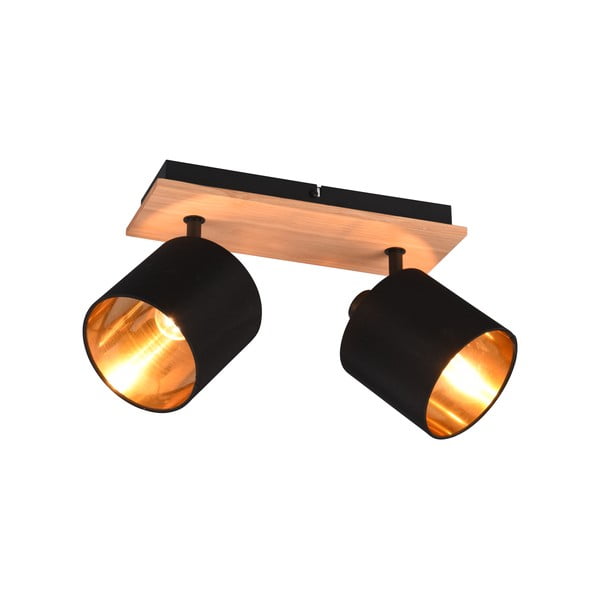 Črno/naravno točkovno svetilo ø 12 cm Tommy – Reality-image-3