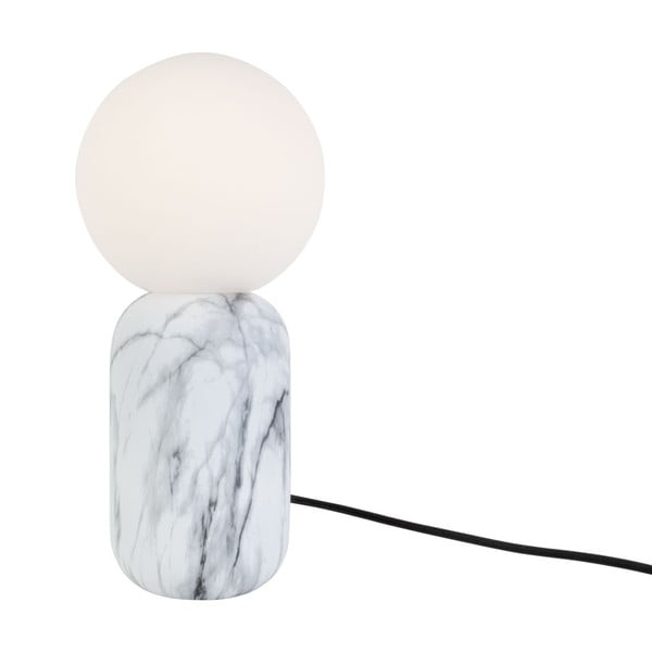 Bela namizna svetilka v marmornatem dekorju Leitmotiv Gala, višina 32 cm