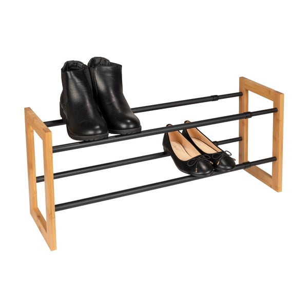 Kovinsko teleskopsko stojalo za čevlje v črni in naravni barvi Ecori – Wenko-image-4