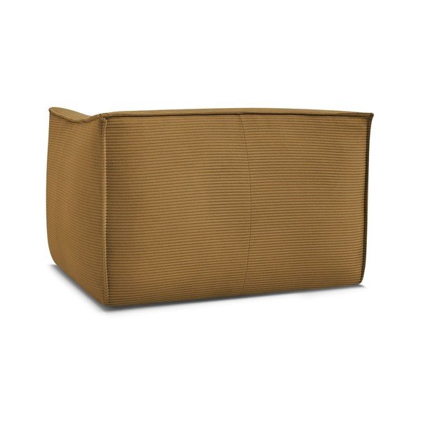 Gorčično rumen fotelj iz rebrastega žameta Giorgia – Bobochic Paris-image-3