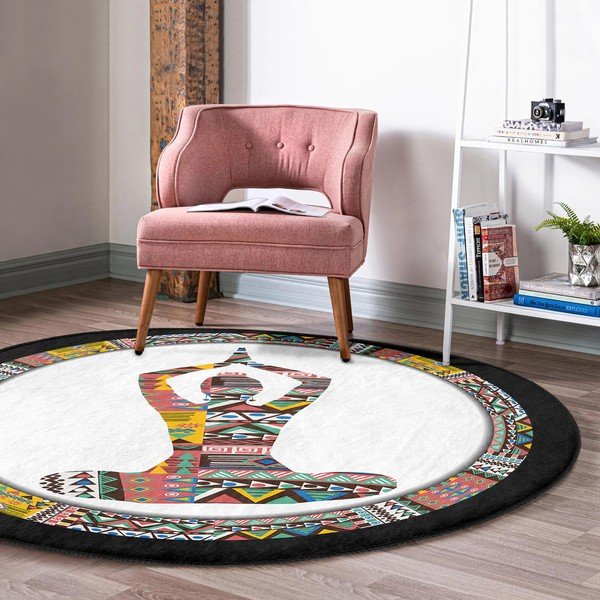 Pralna okrogla preproga primerna za robotski sesalnik ø 80 cm Comfort – Mila Home-image-1