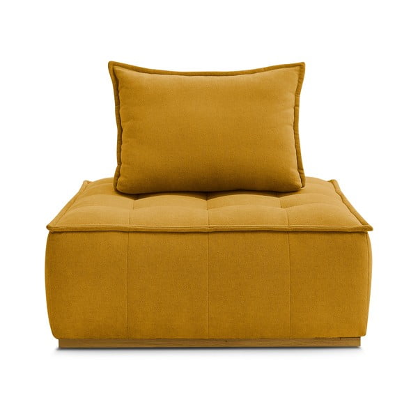 Gorčično rumen fotelj iz šenilje Elisa – Bobochic Paris-image-3