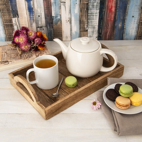 Servirni lesen pladenj 20.5x30.5 cm Mango – Orion-image-1