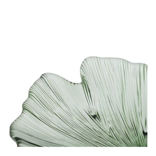 Steklen dekorativni pladenj 16x17 cm Gingko – Ixia-image-4